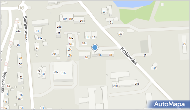 Grodków, Krakowska, 18c, mapa Grodków