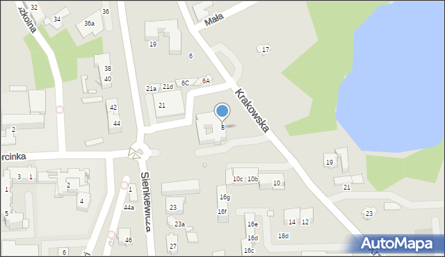 Grodków, Krakowska, 8, mapa Grodków