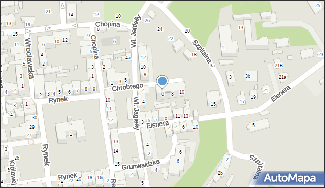 Grodków, Króla Bolesława Chrobrego, 6, mapa Grodków