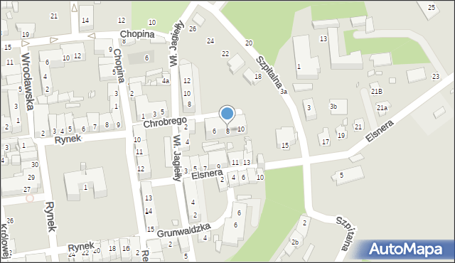 Grodków, Króla Bolesława Chrobrego, 8, mapa Grodków