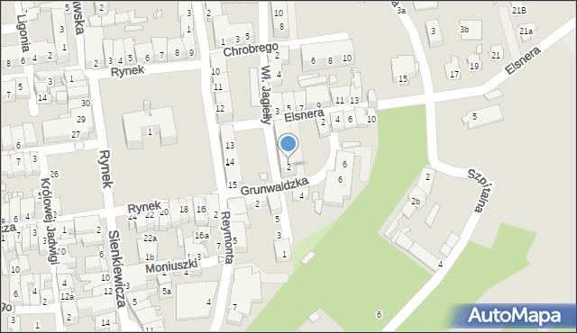 Grodków, Króla Władysława Jagiełły, 2, mapa Grodków