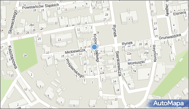 Grodków, Królowej Jadwigi, 3, mapa Grodków