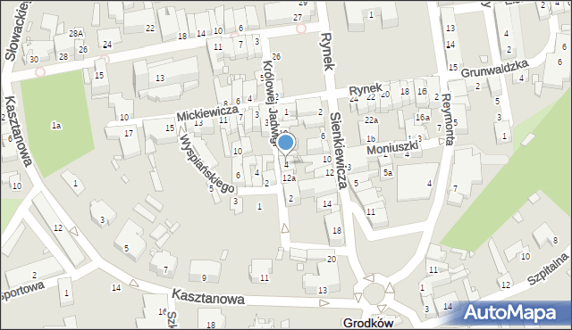 Grodków, Królowej Jadwigi, 4, mapa Grodków