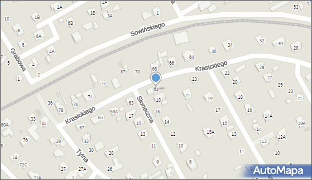 Grodzisk Mazowiecki, Krasickiego Ignacego, bp., 61, mapa Grodzisk Mazowiecki