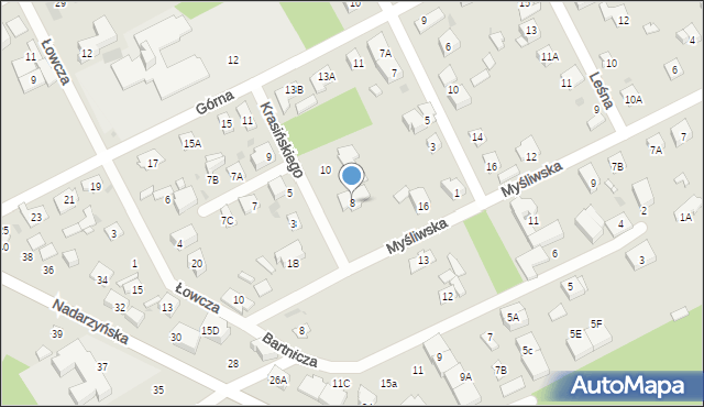 Grodzisk Mazowiecki, Krasińskiego Zygmunta, 8, mapa Grodzisk Mazowiecki