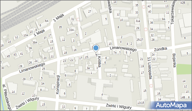 Grodzisk Mazowiecki, Krótka, 5, mapa Grodzisk Mazowiecki