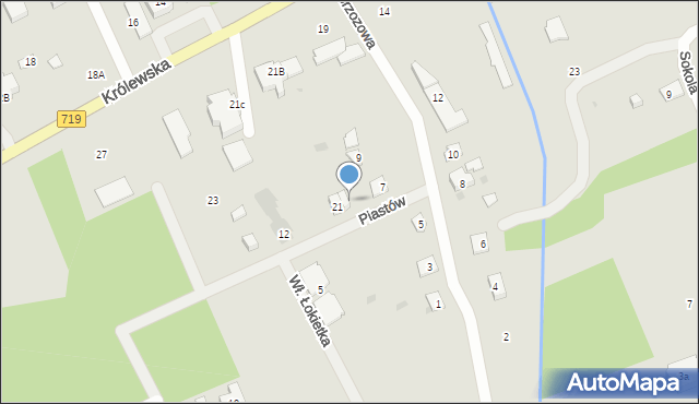 Grodzisk Mazowiecki, Królewska, 21A, mapa Grodzisk Mazowiecki