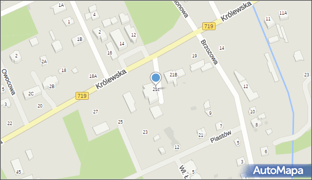 Grodzisk Mazowiecki, Królewska, 21c, mapa Grodzisk Mazowiecki