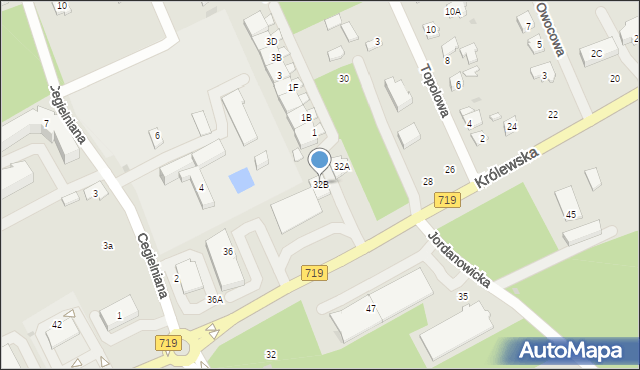 Grodzisk Mazowiecki, Królewska, 32B, mapa Grodzisk Mazowiecki