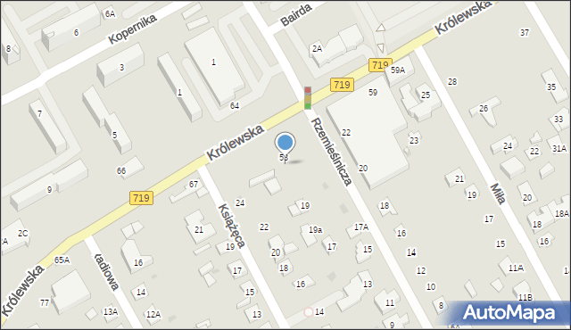 Grodzisk Mazowiecki, Królewska, 61, mapa Grodzisk Mazowiecki