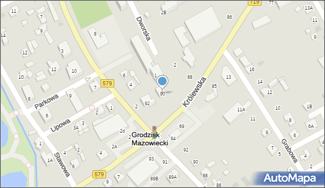 Grodzisk Mazowiecki, Królewska, 90, mapa Grodzisk Mazowiecki