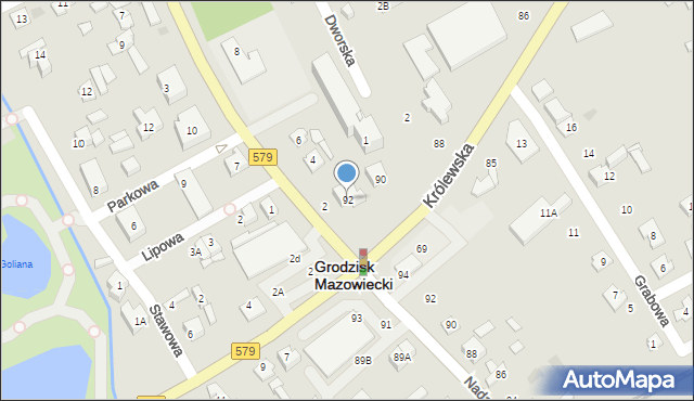 Grodzisk Mazowiecki, Królewska, 92, mapa Grodzisk Mazowiecki