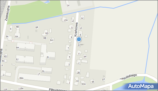 Grójec, Krańcowa, 6, mapa Grójec