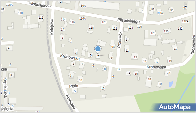 Grójec, Krobowska, 7, mapa Grójec