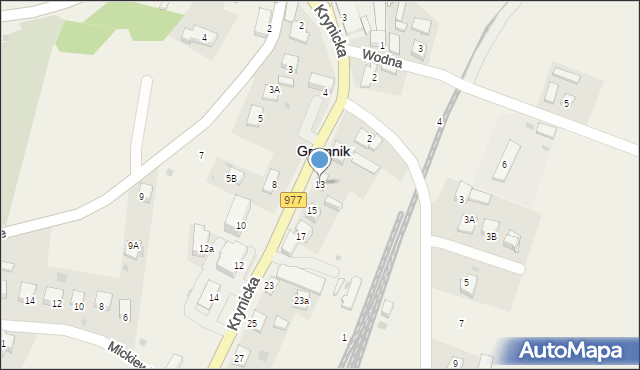 Gromnik, Krynicka, 13, mapa Gromnik