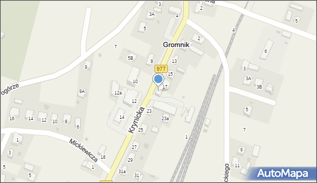 Gromnik, Krynicka, 19, mapa Gromnik