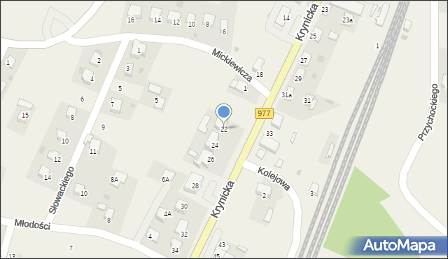 Gromnik, Krynicka, 22, mapa Gromnik