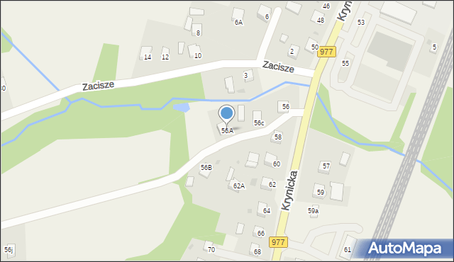 Gromnik, Krynicka, 56A, mapa Gromnik