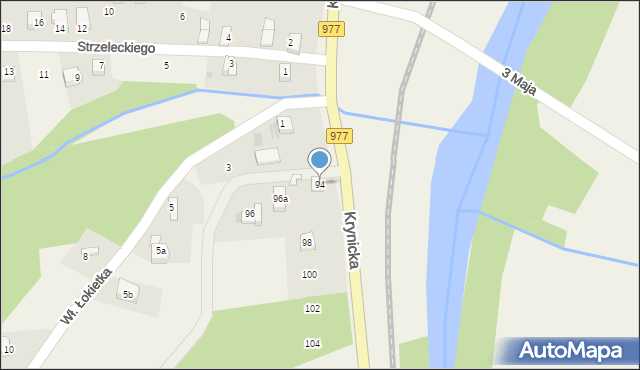 Gromnik, Krynicka, 94, mapa Gromnik