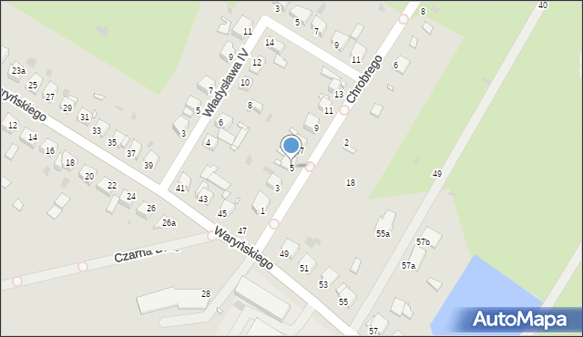 Grudziądz, Króla Bolesława Chrobrego, 5, mapa Grudziądza