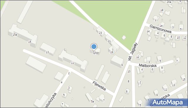 Grudziądz, Króla Władysława Jagiełły, 17, mapa Grudziądza