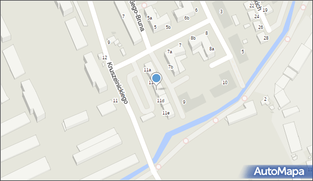 Grudziądz, Kruszelnickiego Zbigniewa, 11c, mapa Grudziądza