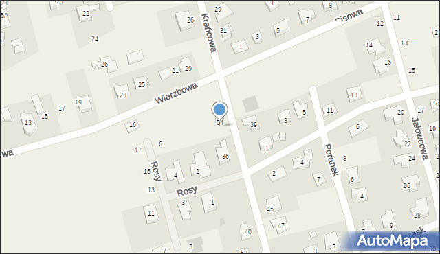 Gruszczyn, Krańcowa, 34, mapa Gruszczyn