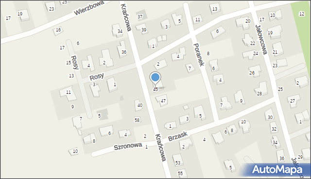 Gruszczyn, Krańcowa, 45, mapa Gruszczyn