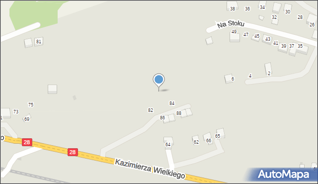 Grybów, Króla Kazimierza Wielkiego, 95, mapa Grybów