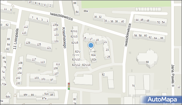 Gryfino, Krasińskiego Zygmunta, 82u/20, mapa Gryfino