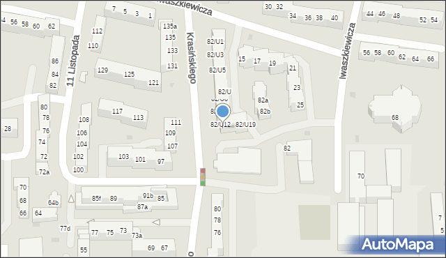 Gryfino, Krasińskiego Zygmunta, 82u/4, mapa Gryfino