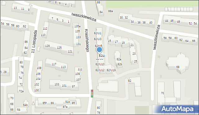 Gryfino, Krasińskiego Zygmunta, 82u/8, mapa Gryfino