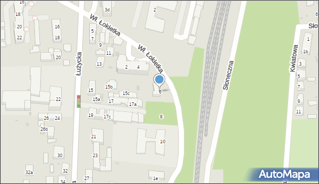 Gryfino, Króla Władysława Łokietka, 6, mapa Gryfino