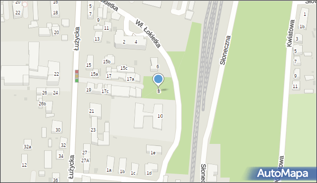 Gryfino, Króla Władysława Łokietka, 8, mapa Gryfino