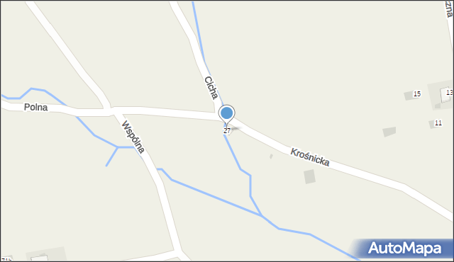 Grywałd, Krośnicka, 27, mapa Grywałd