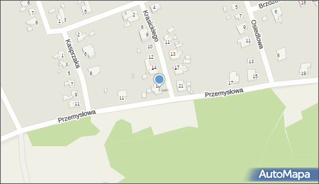 Gubin, Krasickiego, 20, mapa Gubin