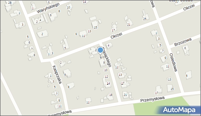 Gubin, Krasickiego, 6, mapa Gubin