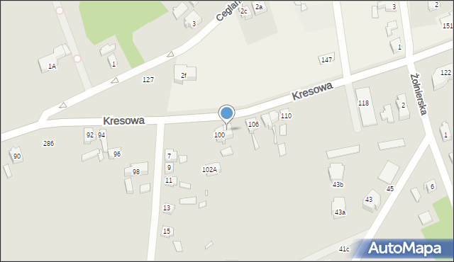 Gubin, Kresowa, 104, mapa Gubin