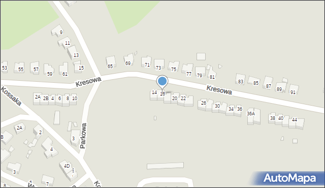 Gubin, Kresowa, 16, mapa Gubin