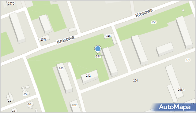 Gubin, Kresowa, 244, mapa Gubin