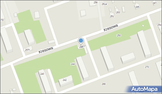 Gubin, Kresowa, 246, mapa Gubin