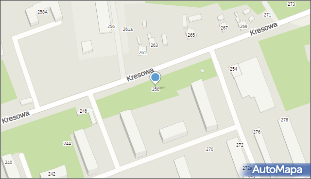 Gubin, Kresowa, 250, mapa Gubin