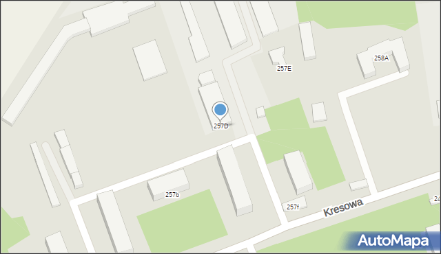 Gubin, Kresowa, 257a, mapa Gubin