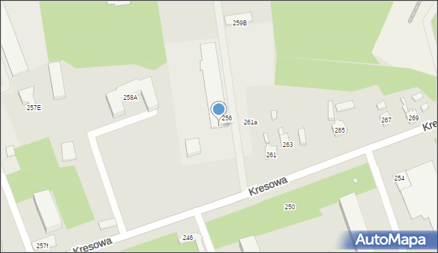 Gubin, Kresowa, 259, mapa Gubin