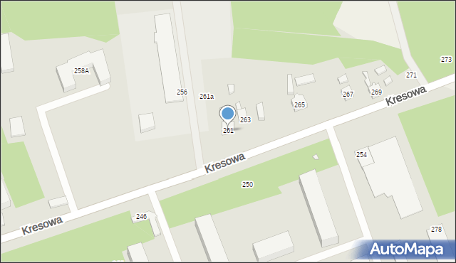 Gubin, Kresowa, 261, mapa Gubin