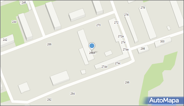 Gubin, Kresowa, 268A, mapa Gubin