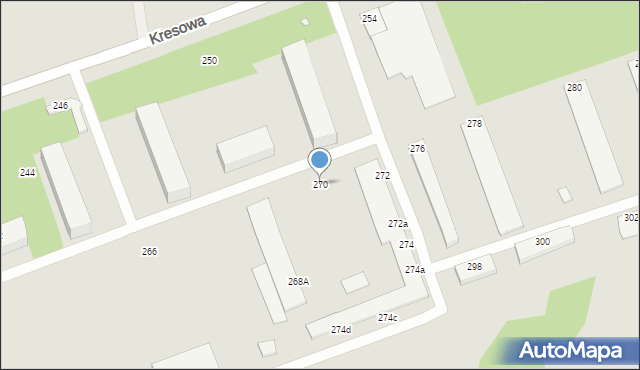 Gubin, Kresowa, 270, mapa Gubin