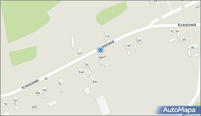 Gubin, Kresowa, 86, mapa Gubin