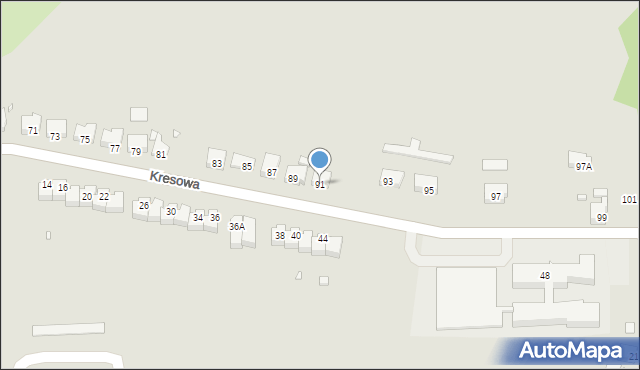 Gubin, Kresowa, 91, mapa Gubin