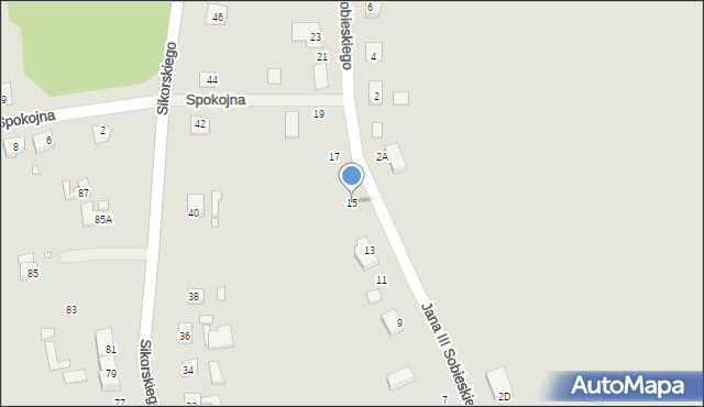 Gubin, Króla Jana III Sobieskiego, 15, mapa Gubin